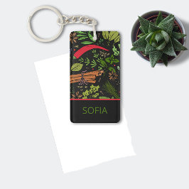 Chaveiro Nome personalizado do padrão especial preto