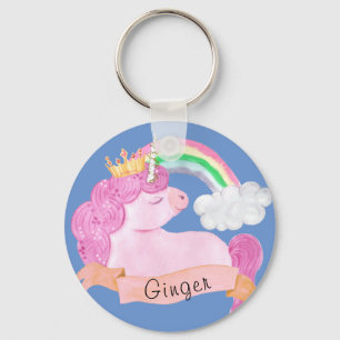 Chaveiro Nome Personalizado do 🌈 Rainbow Unicorn