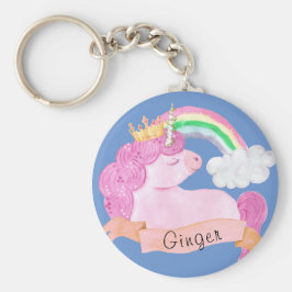 Chaveiro Nome Personalizado do 🌈 Rainbow Unicorn