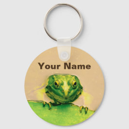 Chaveiro Nome Personalizado do Sapo Verde legal