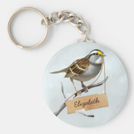 Chaveiro Nome Personalizado do sparrow com garra branca