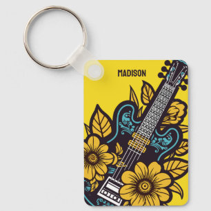 Chaveiro Nome Personalizado e Cor Ukulele