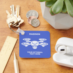 Chaveiro Nome Personalizado e Drone de Texto