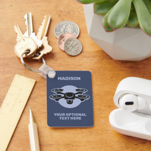 Chaveiro Nome Personalizado e Drone de Texto