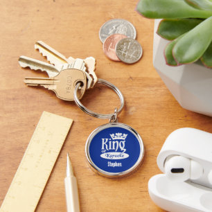 Chaveiro Nome personalizado e rei colorido de Karaoke