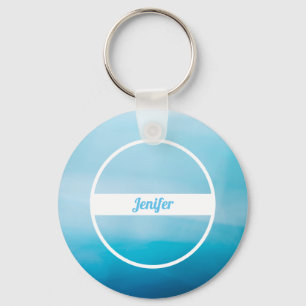 Chaveiro Nome Personalizado Em Gradiente Azul