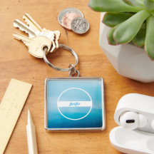 Nome Personalizado em Pingente com Gradiente Azul