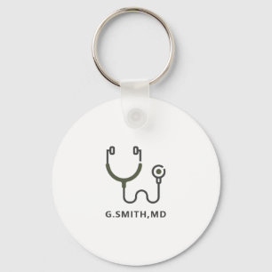 Chaveiro Nome Personalizado Estetoscópio médico Médico