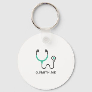 Chaveiro Nome Personalizado Estetoscópio médico Médico