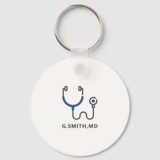 Chaveiro Nome personalizado | Estetoscópio médico | Médico
