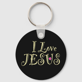 Chaveiro Nome Personalizado ‘Eu Amo Jesus’ Citação Cristã