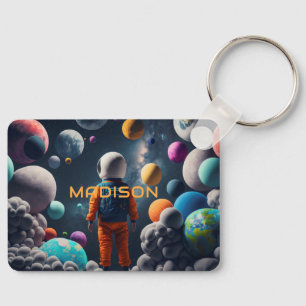 Chaveiro Nome Personalizado Fantasy Space Kid
