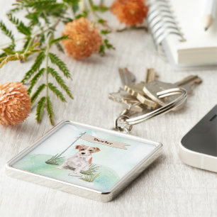 Chaveiro Nome Personalizado Fio Jack Russell Pet Dog