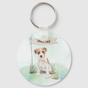Chaveiro Nome Personalizado Fio Jack Russell Pet Dog