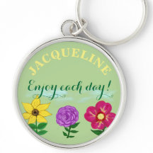 Nome Personalizado Flores Amarelas Roxas da Fuchsi