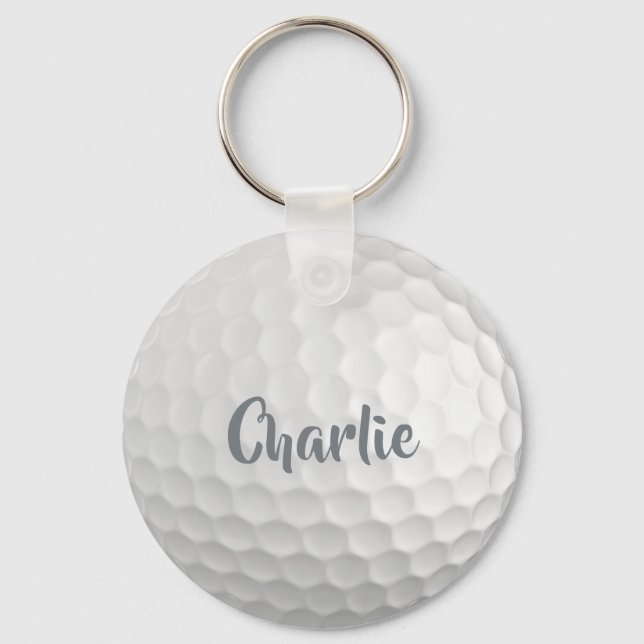 Chaveiro Nome personalizado Golf Ball (Frente)