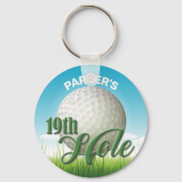 Chaveiro NOME Personalizado Golfer Pro Ball 19th Hole