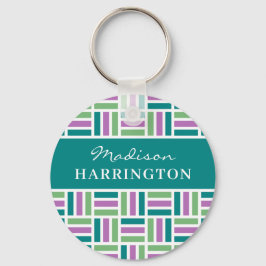 Chaveiro Nome personalizado Grupos de chaves Stripe