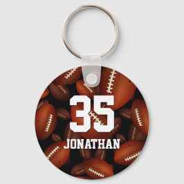 Chaveiro nome personalizado jersey number e bolas de futebo