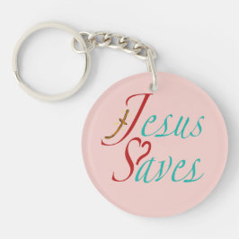 Chaveiro Nome Personalizado Jesus Salva Citação Cristã