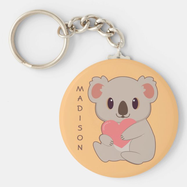 Chaveiro Nome Personalizado Love Koala (Frente)