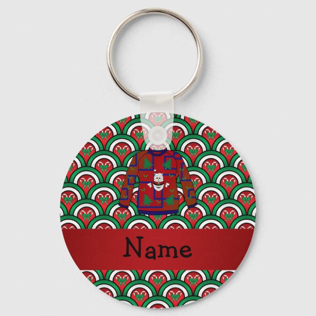 Chaveiro Nome personalizado matizes doces de camisola de na (Frente)