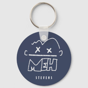 Chaveiro Nome Personalizado Meh Engraçado Face Emoji