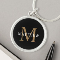 Nome Personalizado Monograma Preto