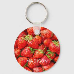 Chaveiro Nome Personalizado Morangos