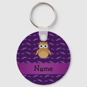 Chaveiro Nome personalizado: mostarda roxa-marrom