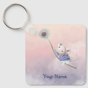 Chaveiro Nome Personalizado Mouse Fantasy Mouse Dandelion C