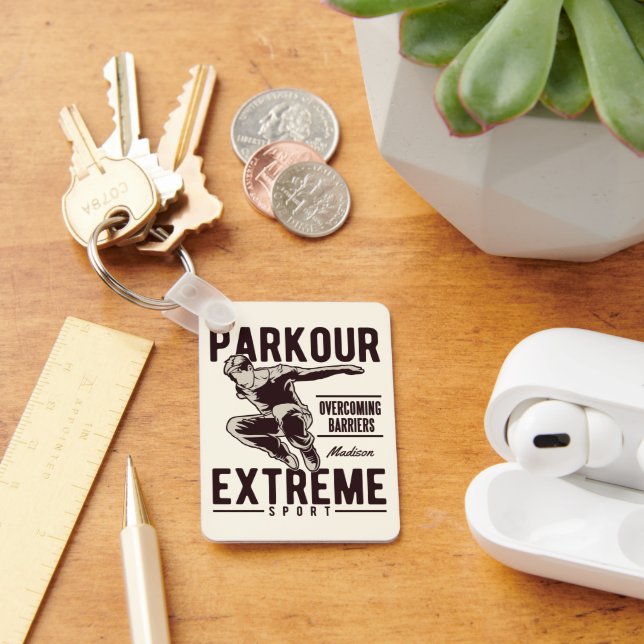 Chaveiro nome personalizado PARKOUR (Mesa)