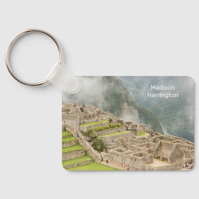 Chaveiro Nome personalizado Peru Machu Picchu (Verso)