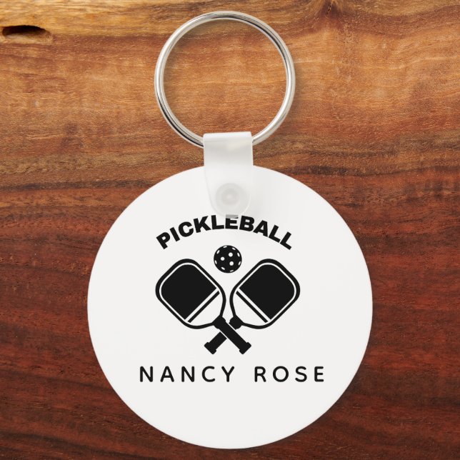 Chaveiro Nome Personalizado Pickleball Paddles (Frente)