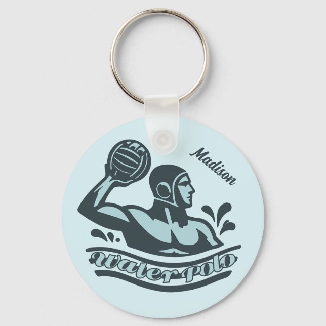 Chaveiro Nome Personalizado Pólo Aquático (Frente)