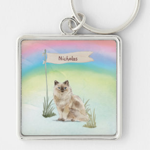 Chaveiro Nome Personalizado Ragdoll Cat Pet