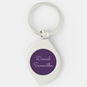 Chaveiro Nome personalizado roxo personalizado
