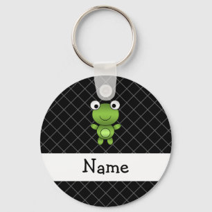 Chaveiro Nome personalizado sapo preto crosta preto