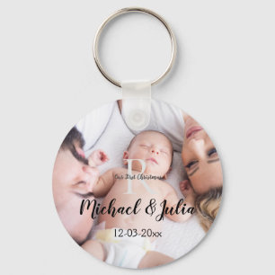 Chaveiro nome personalizado simples monograma primeiro nata