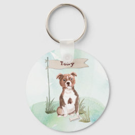 Chaveiro Nome personalizado Staffordshire Bull Terrier Pet 