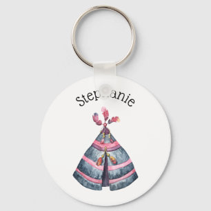 Chaveiro Nome Personalizado Wigwam da Cor de Água Tribal R