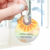 Nome personalizado Yoga Instrutor Sunflower