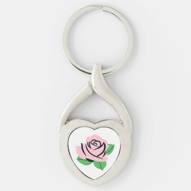 Chaveiro Nome Personalizável Rosa Rosa Rosa Rosa Rosa Rosa  (Frente)