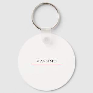 Chaveiro Nome Próprio Decorativo Chic Simples Preto Branco