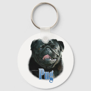 Chaveiro Nome Pug (preto)
