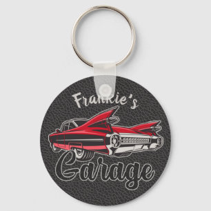 Chaveiro Nome Retroativo Red Caddy Vintage Classic Car Gara