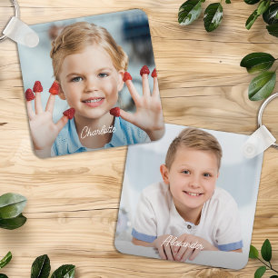 Chaveiro Nomes Personalizados da Família de Crianças de Fot