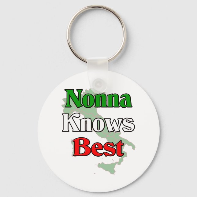 Chaveiro Nonna (Avó Italiana)m Conhece melhor (Frente)