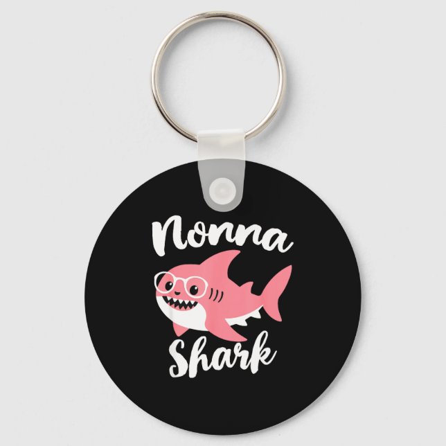 Chaveiro Nonna Shark Mother's Day Grandma Funny  (Frente)