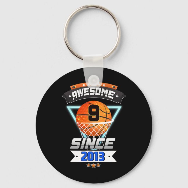 Chaveiro Nono Jogador de Basquete de 9 Anos de Idade Gi (Frente)